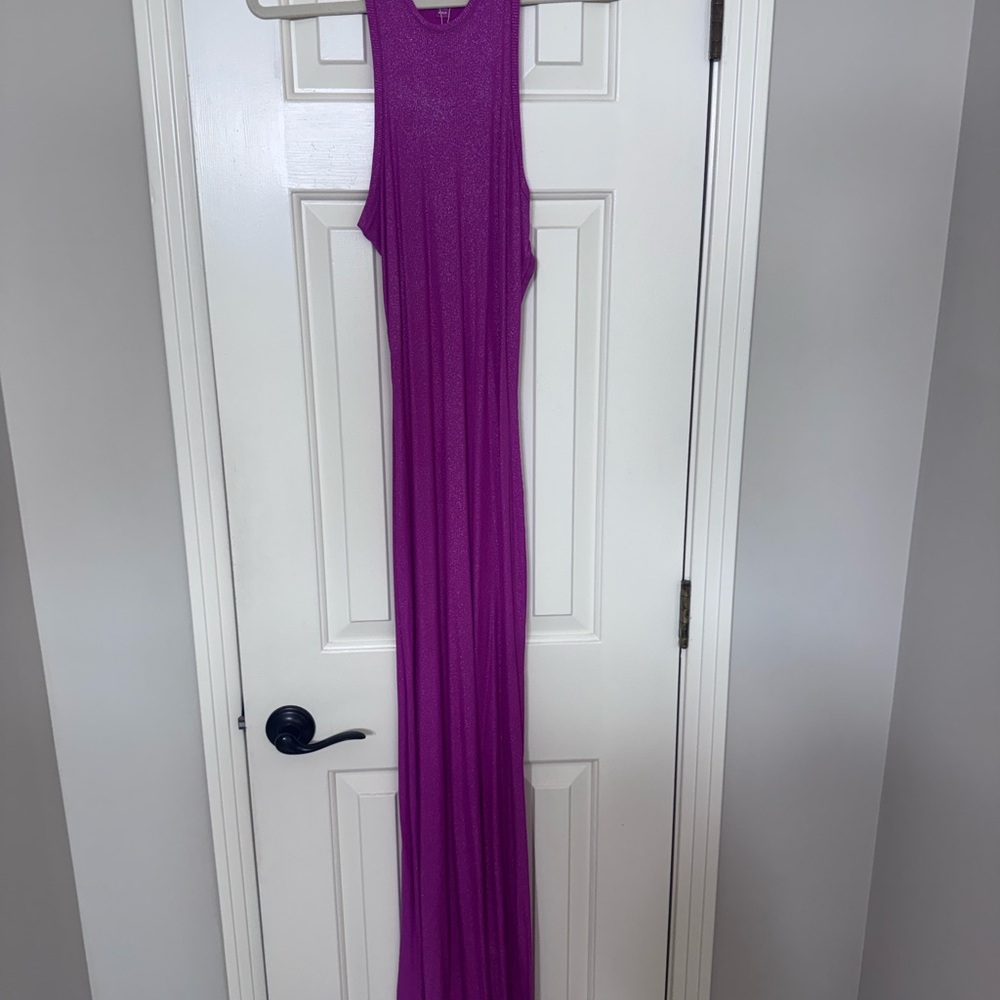 Purple Sleeveless Maxi Dress